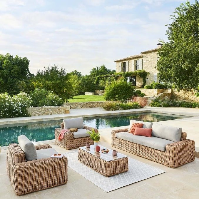 Fauteuil de salon de jardin SAVINIA Tahini – Image 6