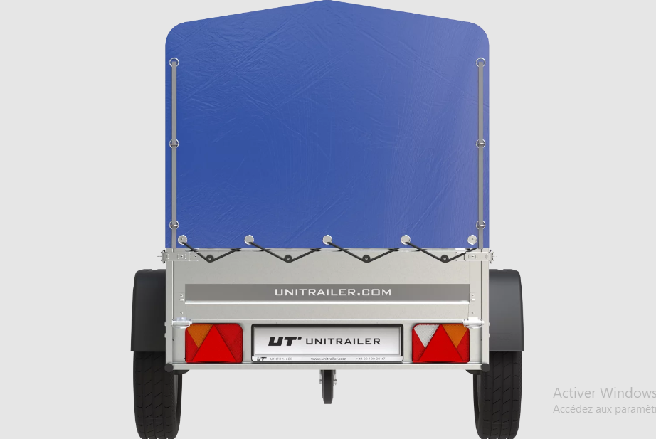 Remorque bagagère garden trailer 200 kipp 200 x 106 cm avec bâche haute bleue, arceau et roue jockey – Neuve – DESTOCKAGE – Image 14