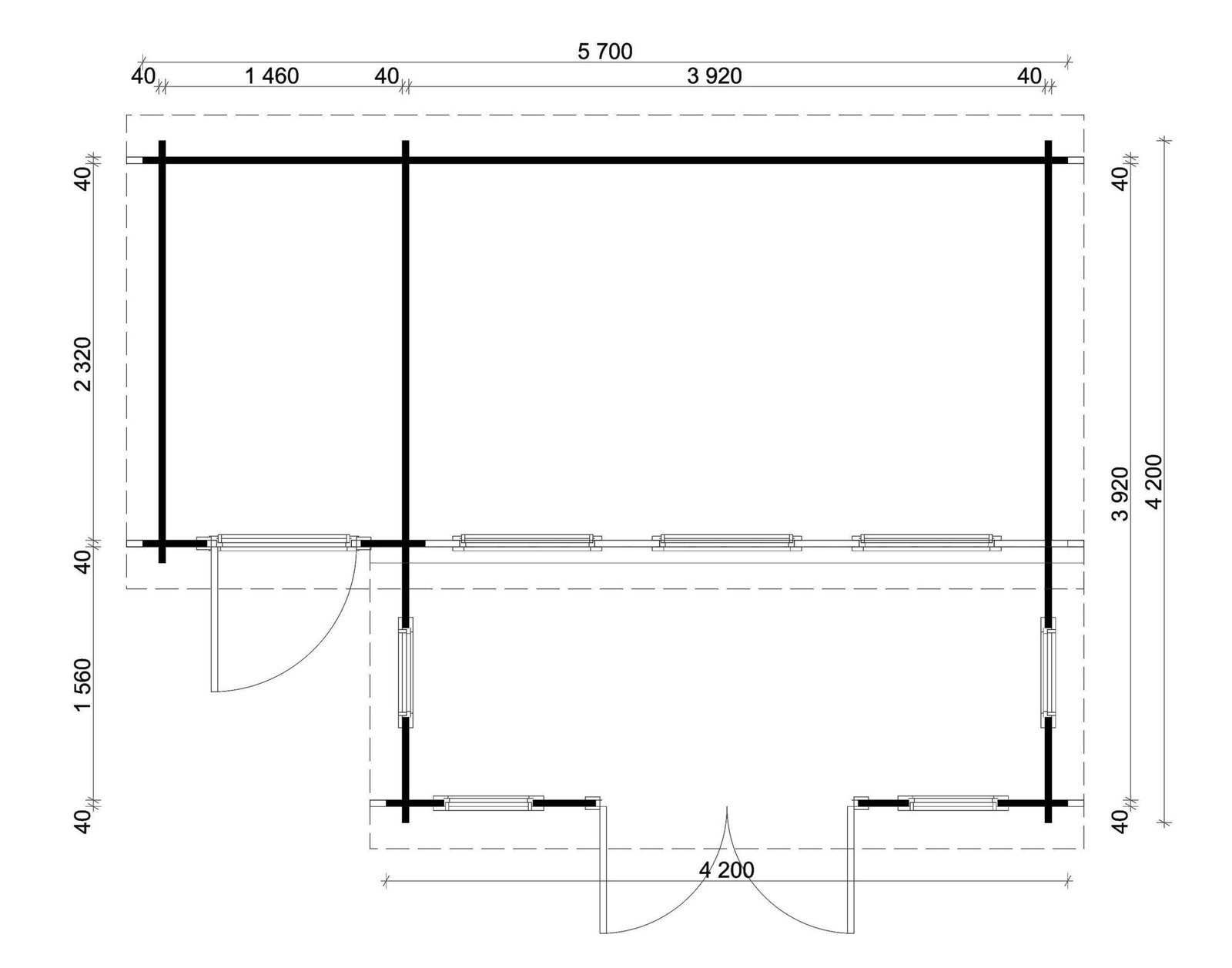 Chalet de jardin Landes ISO avec annexe – Image 3
