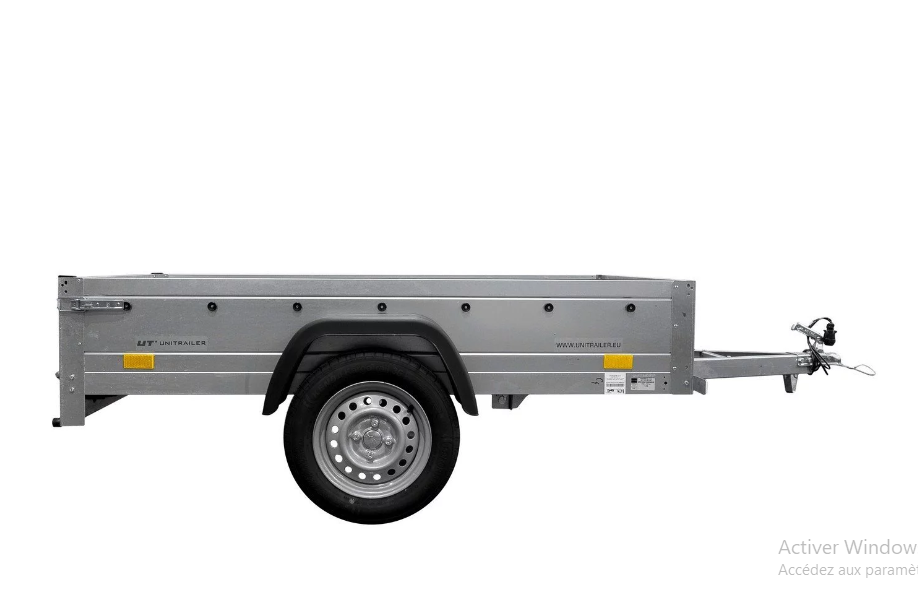 Remorque bagagère garden trailer 200 kipp 200 x 106 cm avec bâche haute bleue, arceau et roue jockey – Neuve – DESTOCKAGE – Image 4