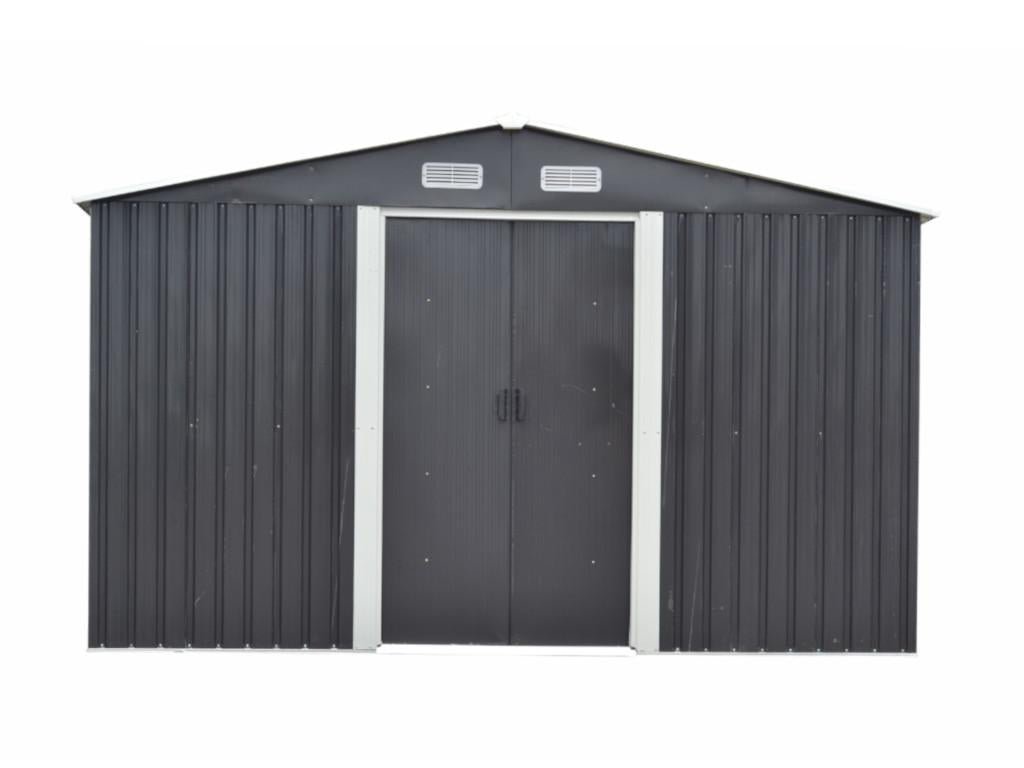 Abri de jardin en acier galvanisé gris 12,5 m² – Neuf – DESTOCKAGE – Image 4