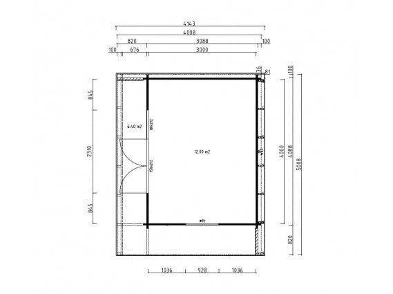 CHALET DE JARDIN YAHA 12M² - 44MM – Image 2