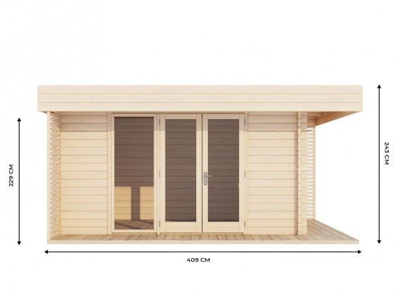 CHALET DE JARDIN YAHA 12M² - 44MM – Image 3